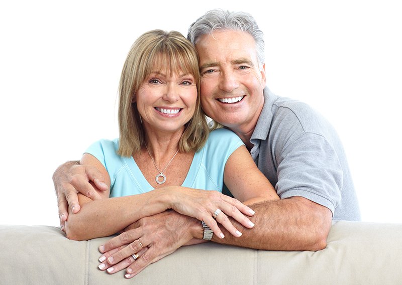 Senior Happy Couple With Dental Implants From Warren Laser Dentistry